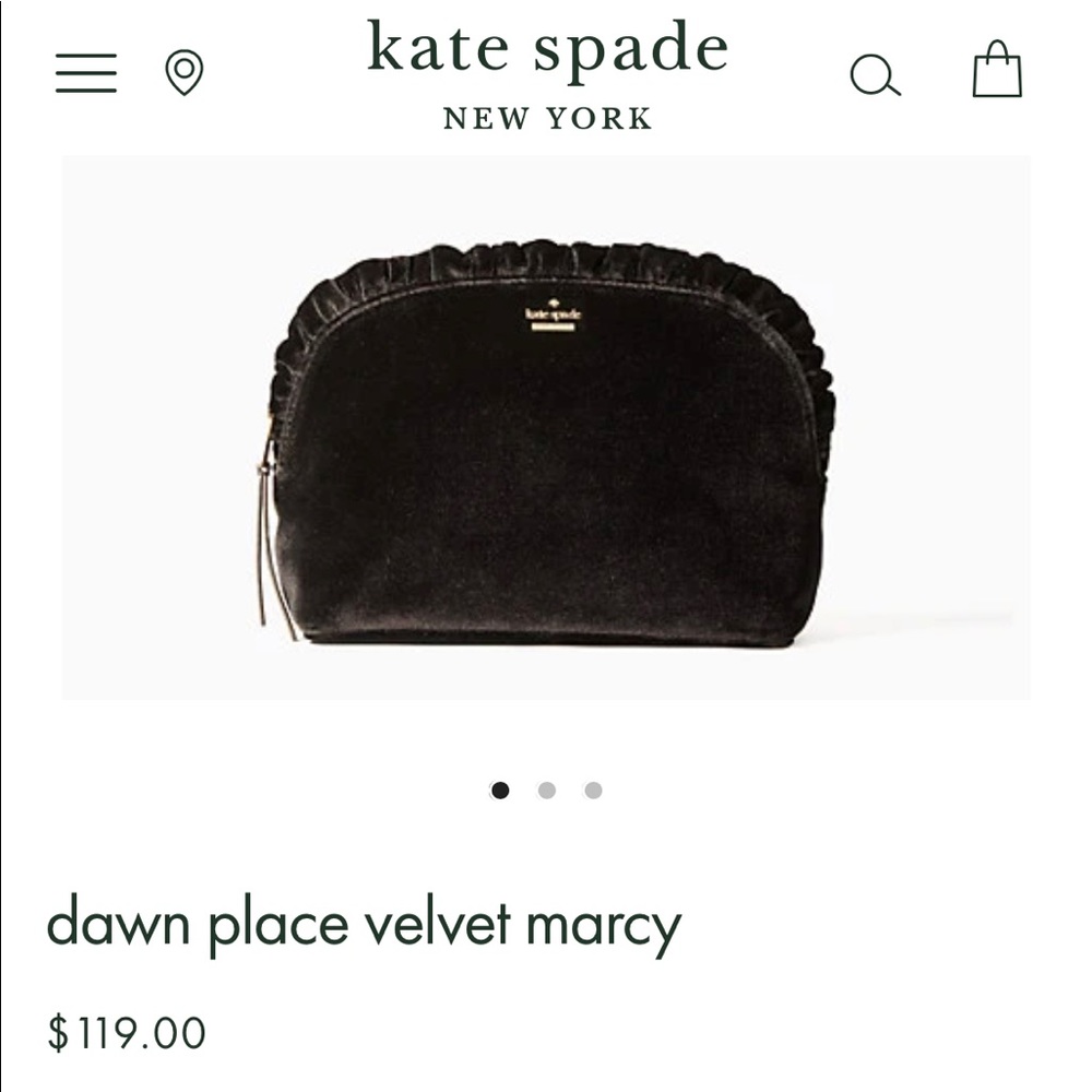 Brand New Kate Spade Mini Marcy Dawn Place Velvet